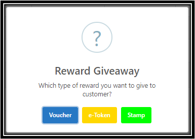 Pop up window from Reward Button